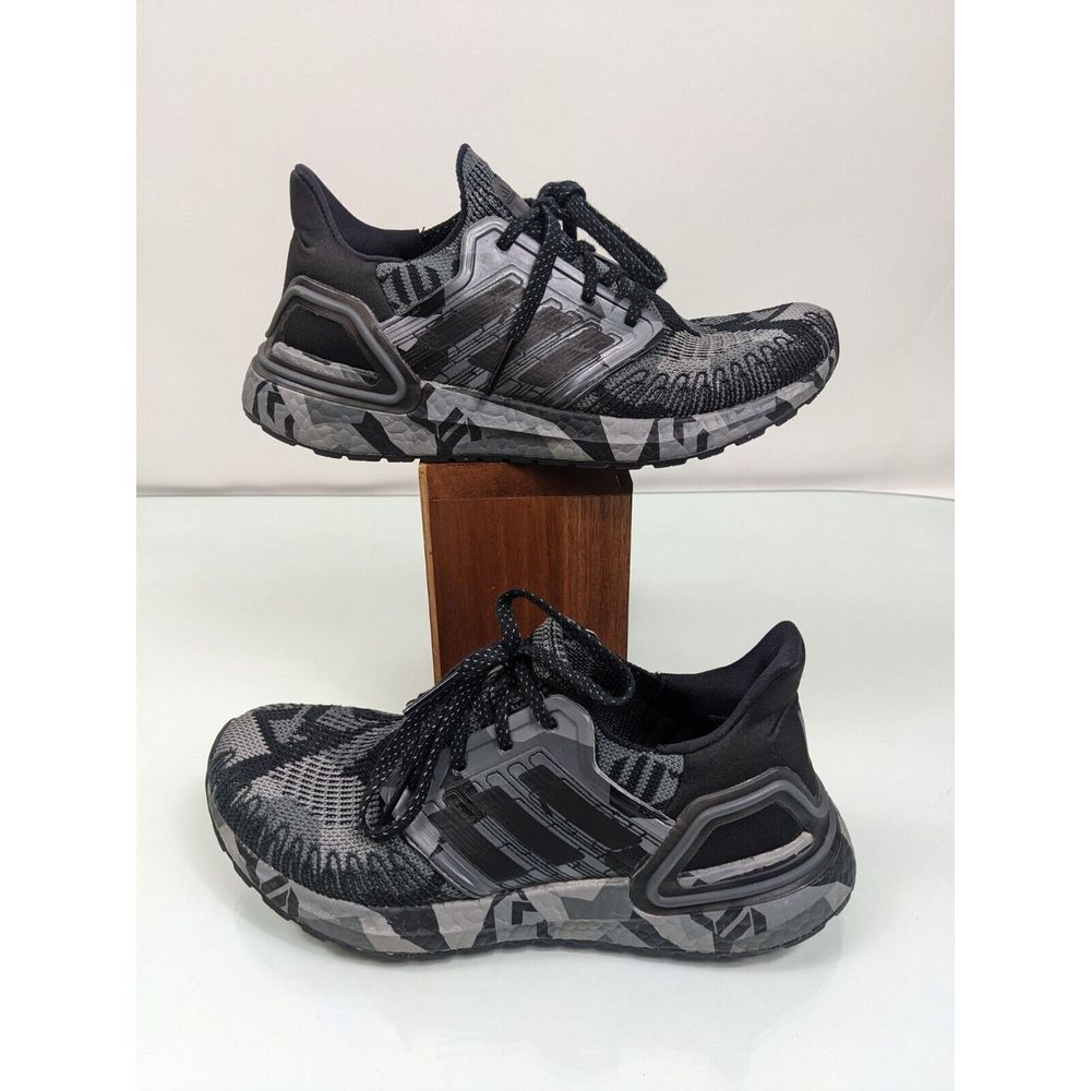 Adidas UltraBoost 20 Geometric Pack Core Black‎ Grey FV8329 Men's 6.5